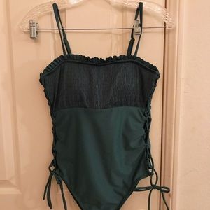 forest green one piece swimsuit